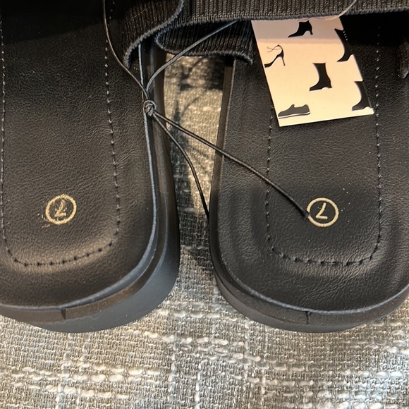 Elastic Knit Platform Sandals Summer Slip On Open Toe - Picture 8 of 12